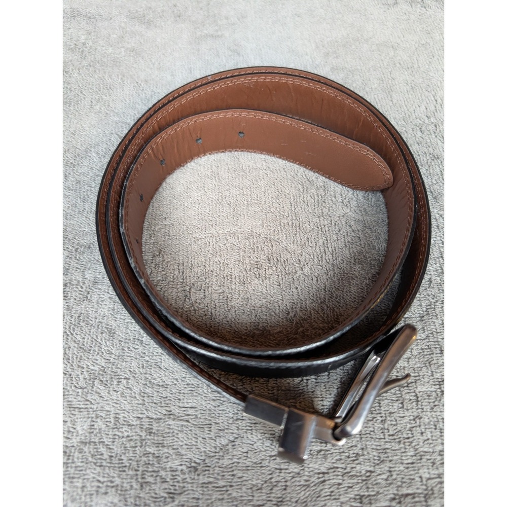 Dickies Men's Bwn Leather Belt Size 44 Double Stitch Heavy Duty Work Casual New